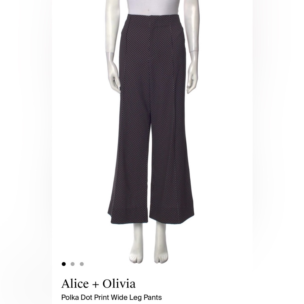 Alice + Olivia Polka Dot Wide Leg Pants